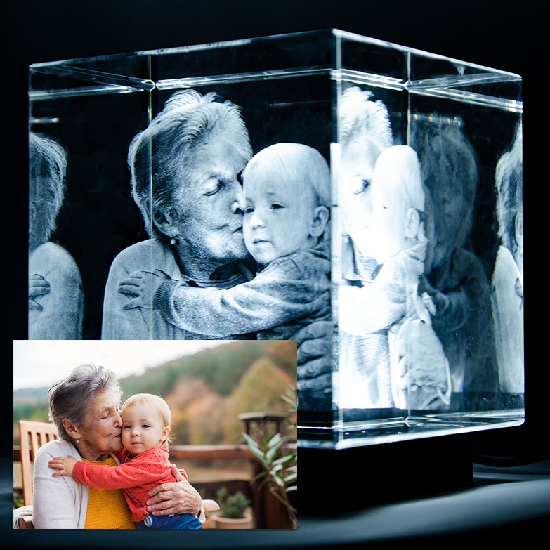 3D » Lassen Sie ihr Foto 3D in Glas lasern | Visolaser Shop